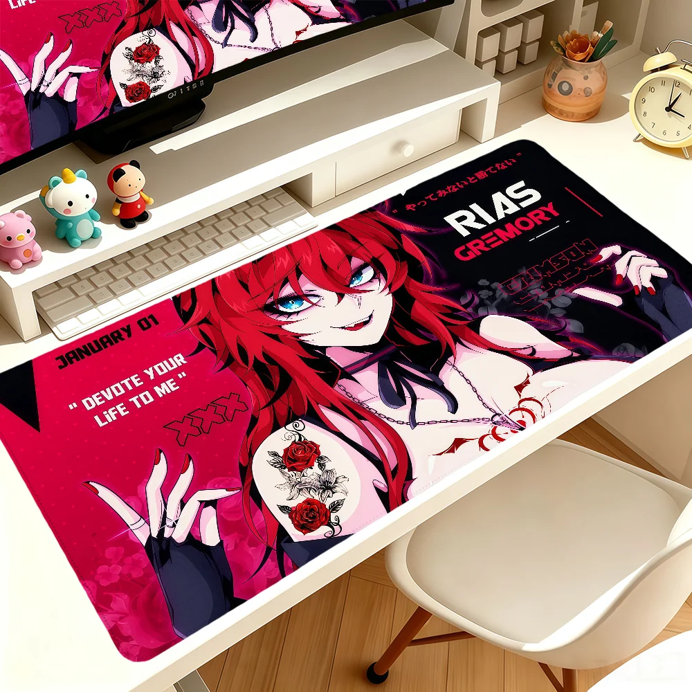 High School DxD Rias Gremory Mouse Pad Large Non-slip Lockedge Desktop Computer Desk Mat Keyboard MousePad Office Gamer Student