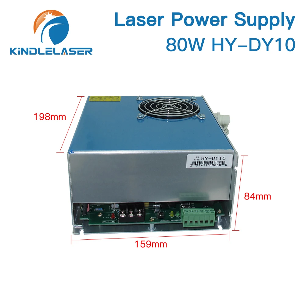 KINDLELASER DY10 CO2 مصدر طاقة الليزر HY-DY10 لـ RECI W1/Z1/S1 CO2 أنبوب الليزر النقش/آلة القطع DY Series