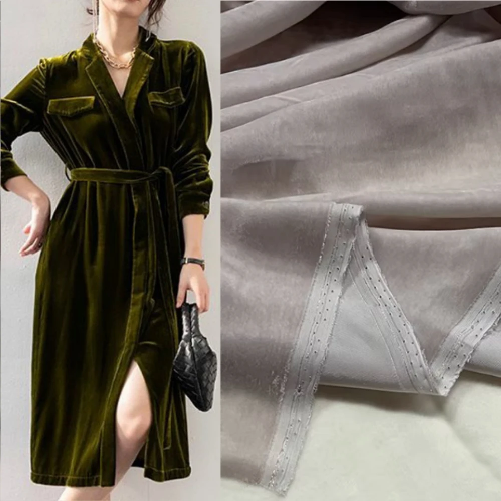 

Драпировка, мягкая нежная шелковая бархатная ткань тутового шелка для одежды, комплекта одежды, дизайнерская пижамная ткань, сделай сам, по метру, швейный материал