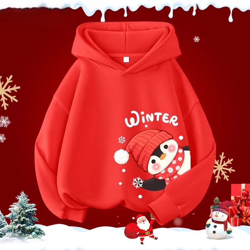 عيد الميلاد الرنة الأكثر مبيعا الأطفال مقنعين البلوز BoyGirl الخريف الشتاء اليومية في الهواء الطلق عارضة فضفاض الدافئة لينة رياضية #4