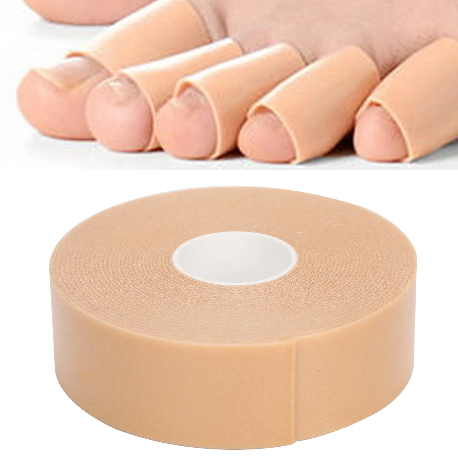 

2.5cm x 4.5m Foot Heel Sticker Foam Tape Waterproof Breathable Blister Prevention Wear-resistant Anti-slip 1 Roll Foot Heel