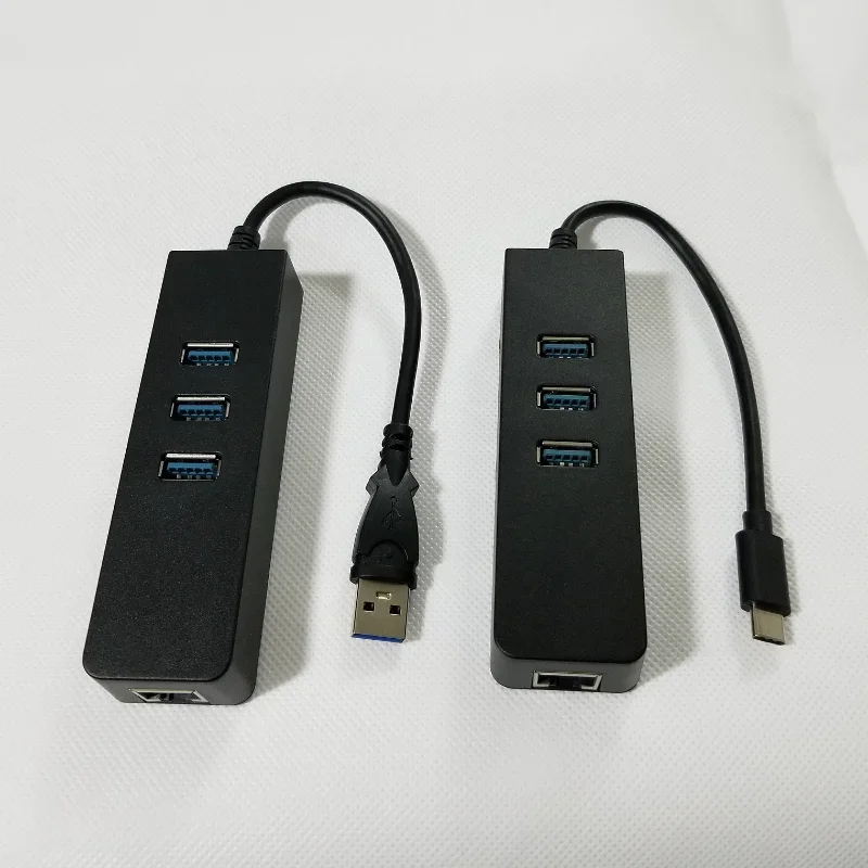 Hub USB 3.0 trois en un avec Gigabit Ethernet, adapté aux données et au chargement rapides de Mac/PC