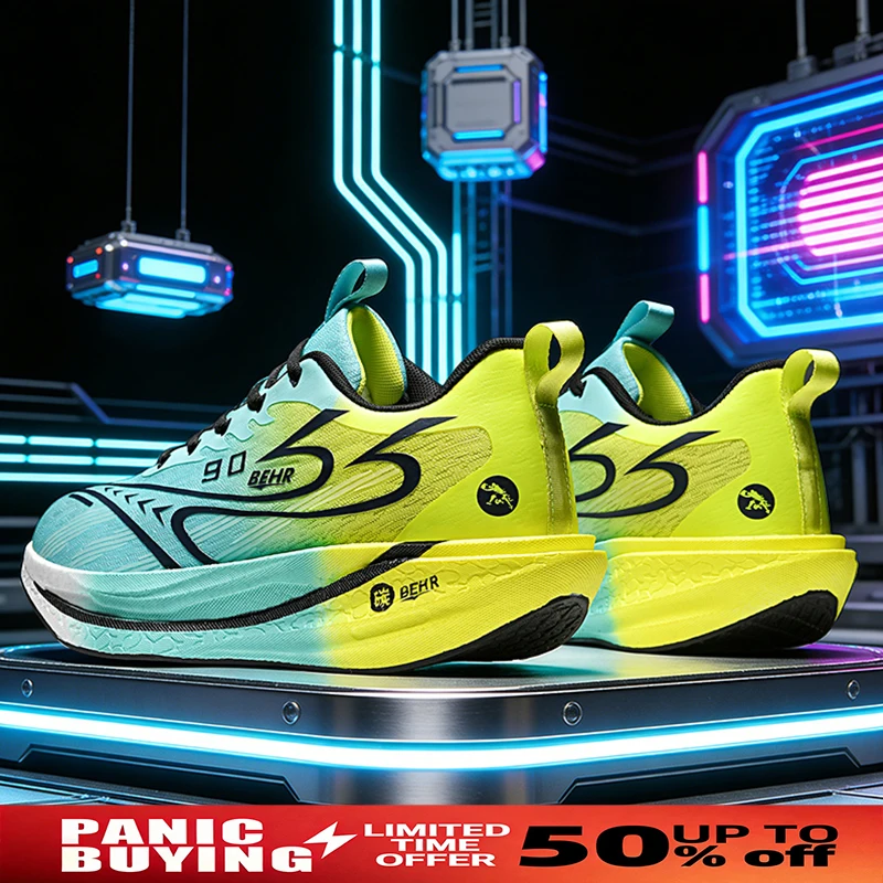 

Men Cushioned Walking Running Shoes Off Road Running Sneakers Thick Soles Light Weight Breathable Women's Jogging Tennis Shoes