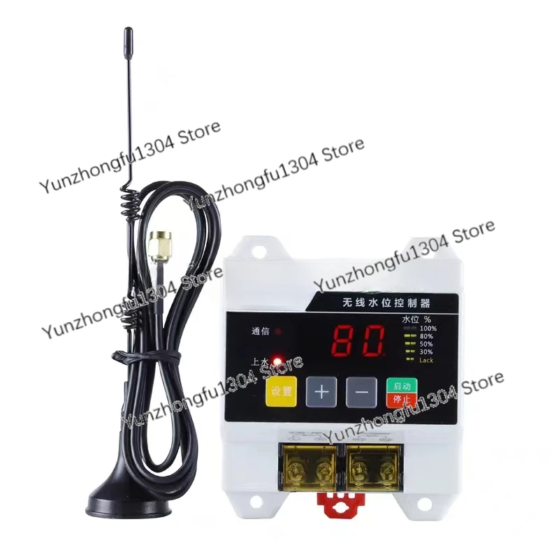 

Wireless Remote Water Level Controller Water Pump Water Tan Tower 220V Liquid Level Remote Control Float Sensor Switch