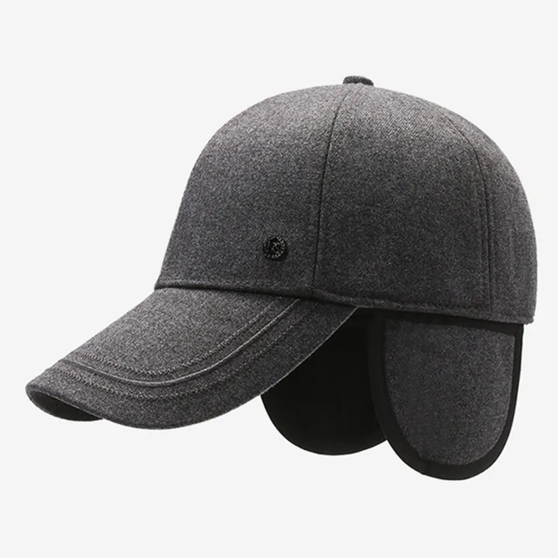 

2024 New Winter Men's Cap Plush Thickened Warm Baseball Cap Coldproof Earmuffs Hats Golf Caps For Men Cycling Hat Snapback Cap