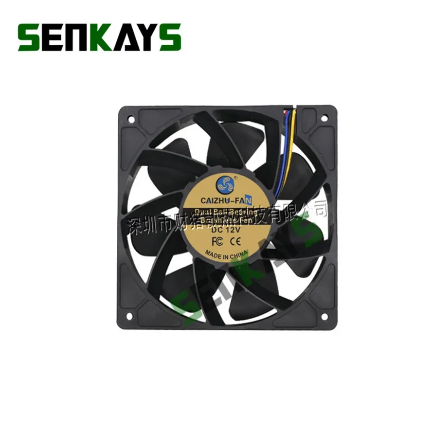 Dual Ball Bearing 120MM 12CM 12038  CPU Fan 120x120x25mm DC 12V Computer Case Cooling Fan 4pin  PWM