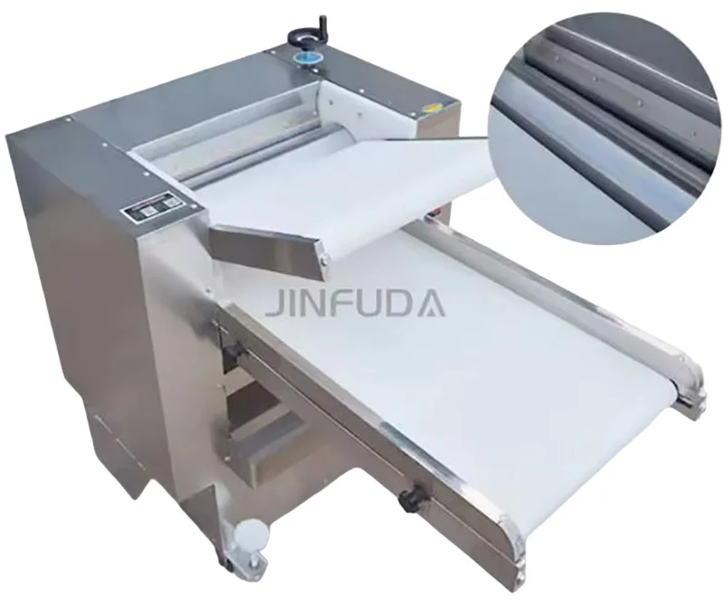 Electric Stainless Steel Croissant Dough Sheeter Pastry Roller Sheeting Kneading Machine Pizza Dough Press Commercial Use