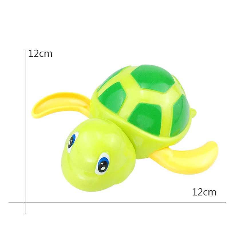 Cartoon Cute Tortoise Baby Water Bath Toys Classic Kids Infant Bathroom Mini Colorful Soft Floating Animals Figure Clockwork Toy