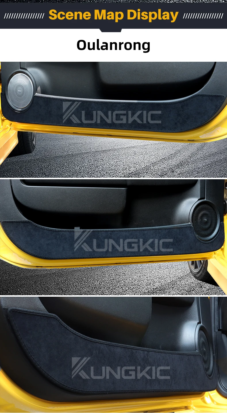 Tür-Anti-Kick-Pad für Abarth 595 695 2012 2013 2014 2015 2016 2017 2018 2019 2020 2021 2022 2023 2024/ Fiat 500/500C 2008–2024/500E 2013–2019 Flanell LHD RHD Mattenverkleidungszubehör – Detail 7