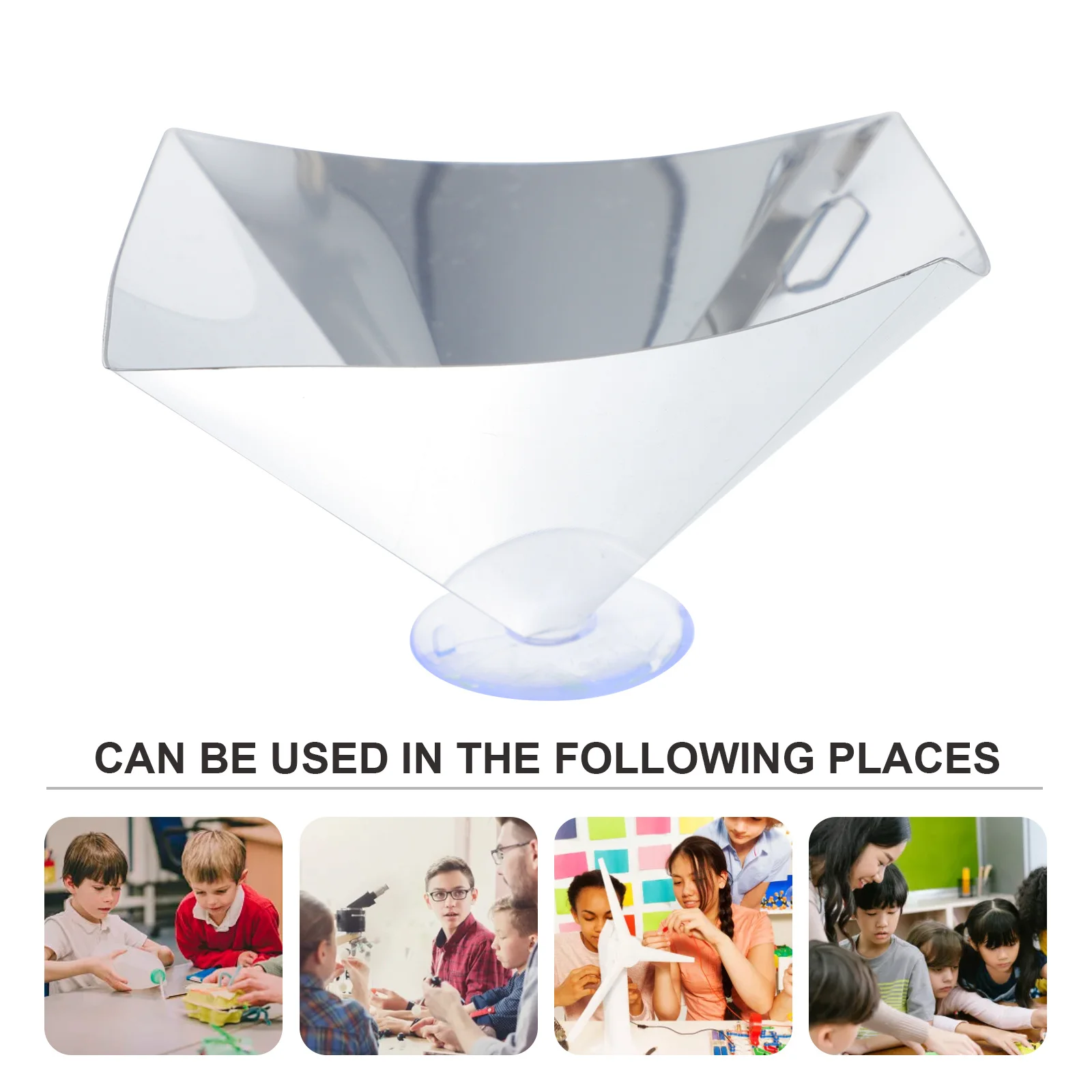 4pcs 3D Holographic Projector Mini Portable Suction Cup Smartphone Display Physics Experiment Kit For Kids Diy Science