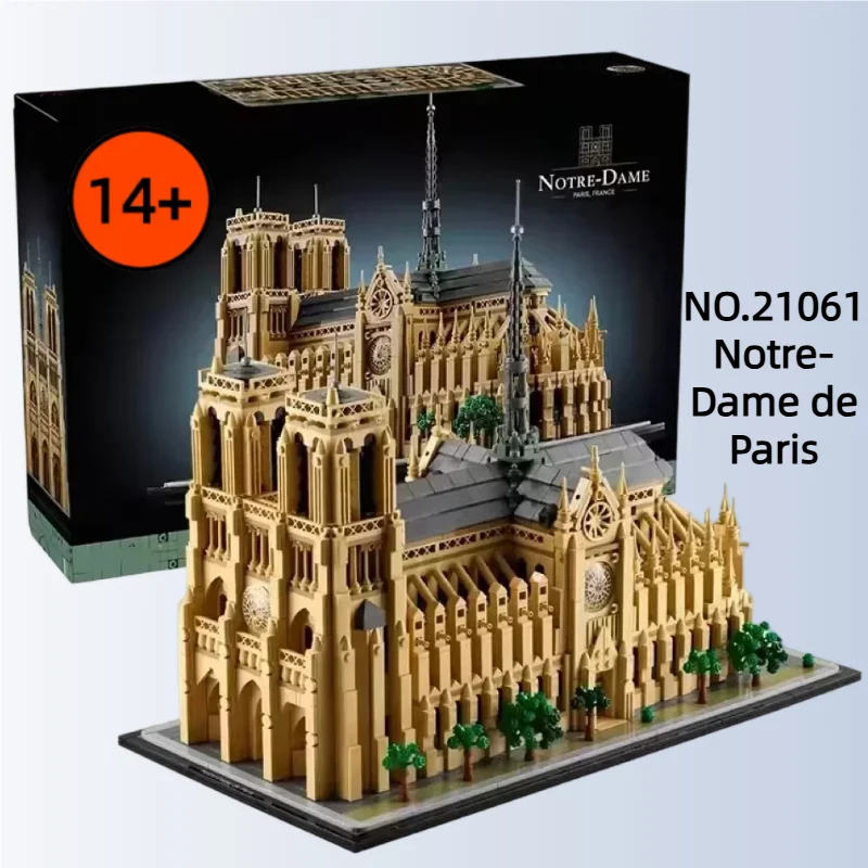 MOC 21061 Notre-Dame de Paris blocs de construction modèle Architectural briques 4383 pièces jouet pour adultes enfants cadeaux d'anniversaire de noël