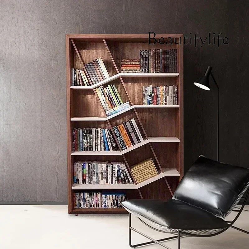 

qU F Italian Light Luxury Solid Wood Bookcase Combination Simple Study Multi-layer Bookshelf Bookcase Storage Cabinet Luxury