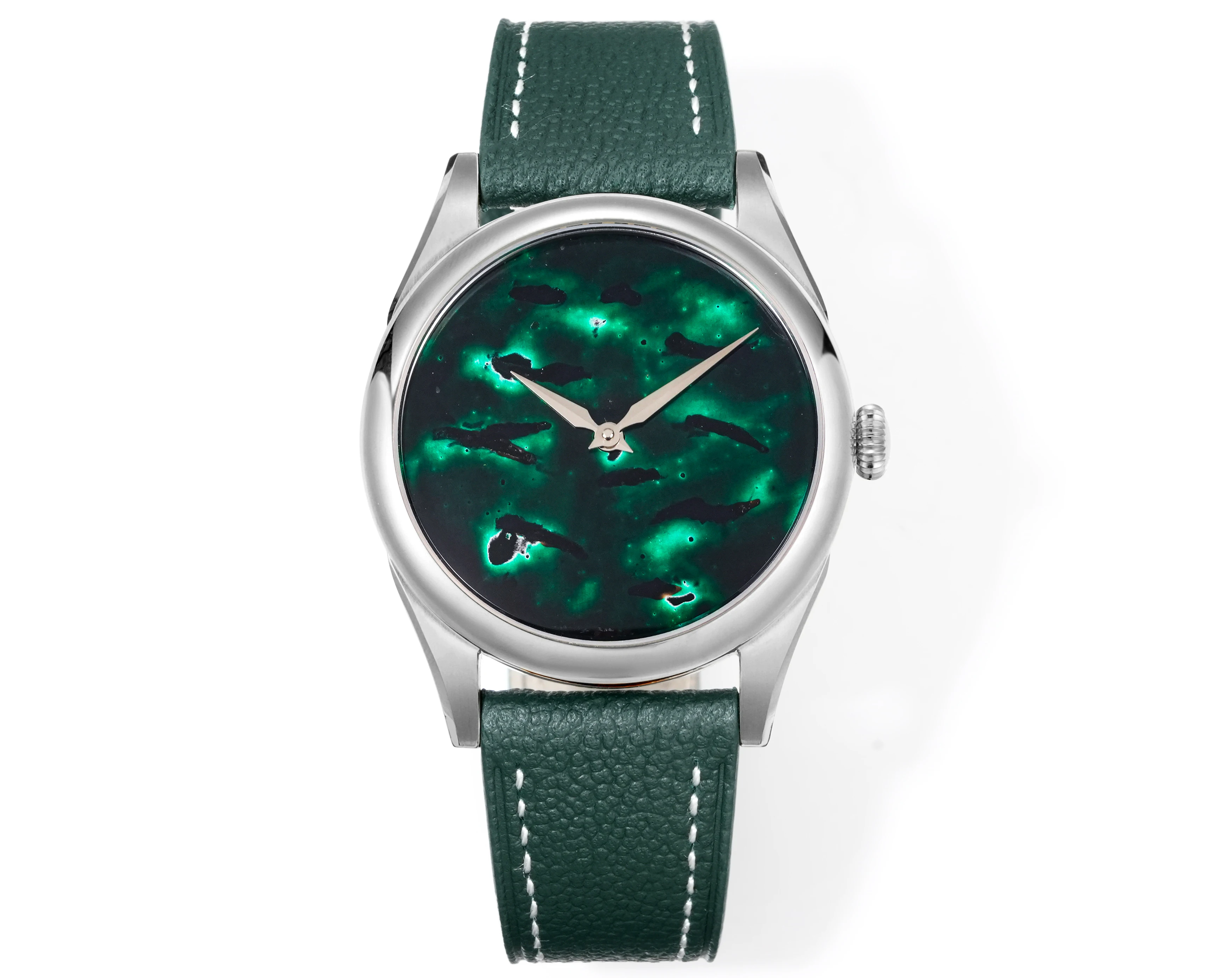 HUASUO 38mm Luxury Men's Mechanical Watch PT5000 SW200 Movement Intangible Cultural Heritage Lacquer Finish Sapphire Crystal 50