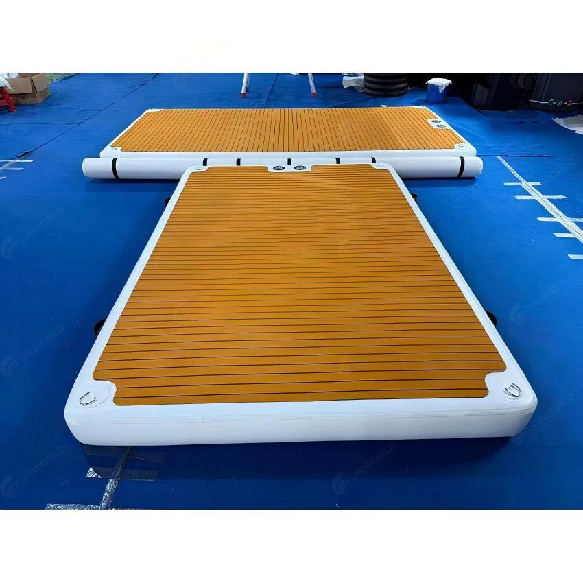 Drop Stitch Inflatable Floating Dock Portable Anti UV Water Platform Fishing Water Island For Lake Sea Outdoor Water Sports Eq