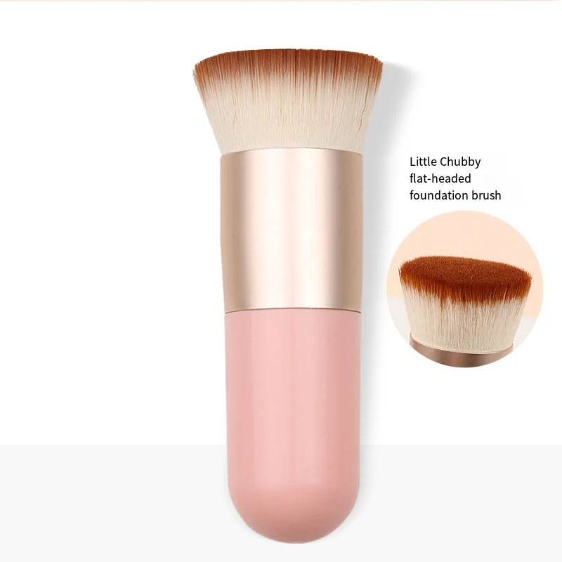 Pincel de maquiagem para base, tamanho grande, cabo curto, sem marcação, corretivo, creme bb, pequeno cais de gordura, cabeça plana, ferramentas de beleza cosmética