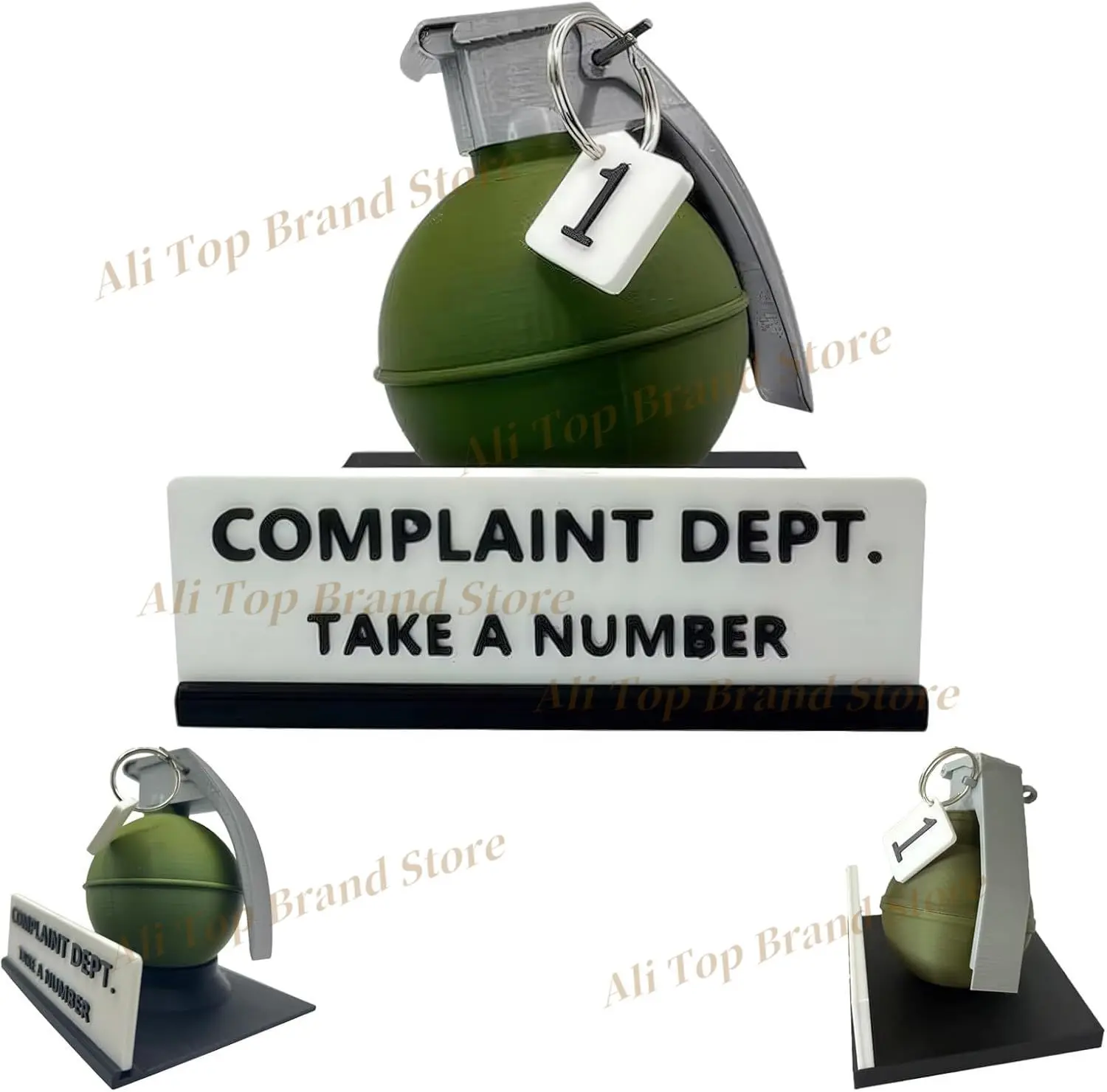2026 New Green Complaint Department Desk Sign, Take a Number Office Decor, 1 Pack | Green PLA tabletop sign, office humor decor