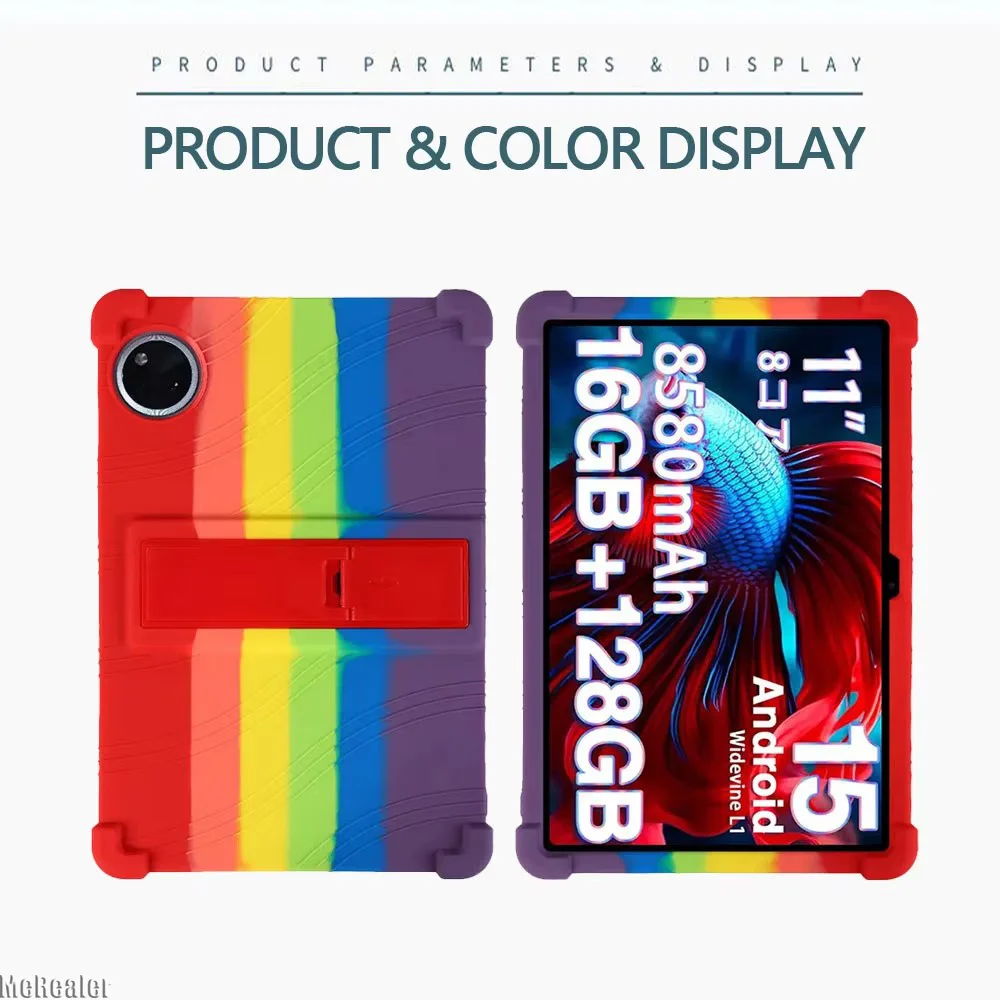 Protective Shockproof Soft Silicone Shell With Kickstand For Doogee U11 2025 11 Inch Android 15 Tablet And Doogee U11 Pro Tablet