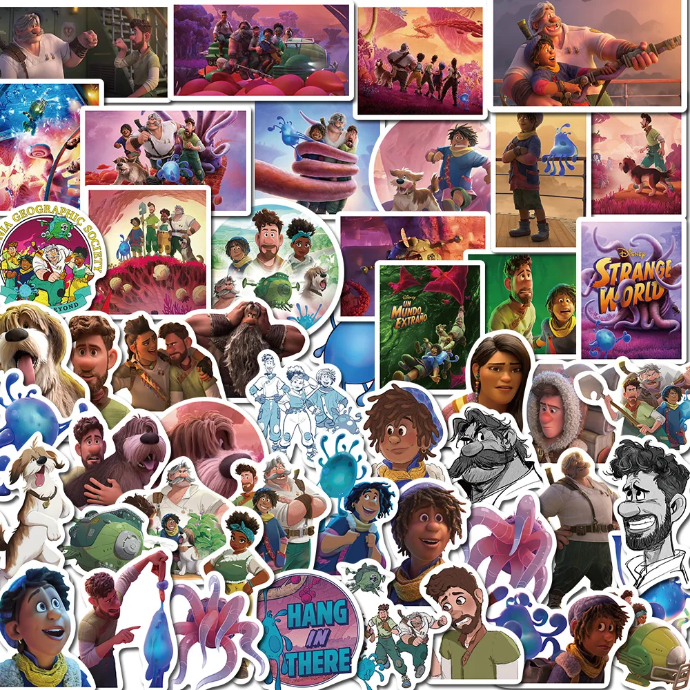 

10/30/50pcs Disney Strange World Graffiti Stickers Decals Laptop Car Guitar Phone Suitcase Motorcycle Waterproof Sticker Kid Toy