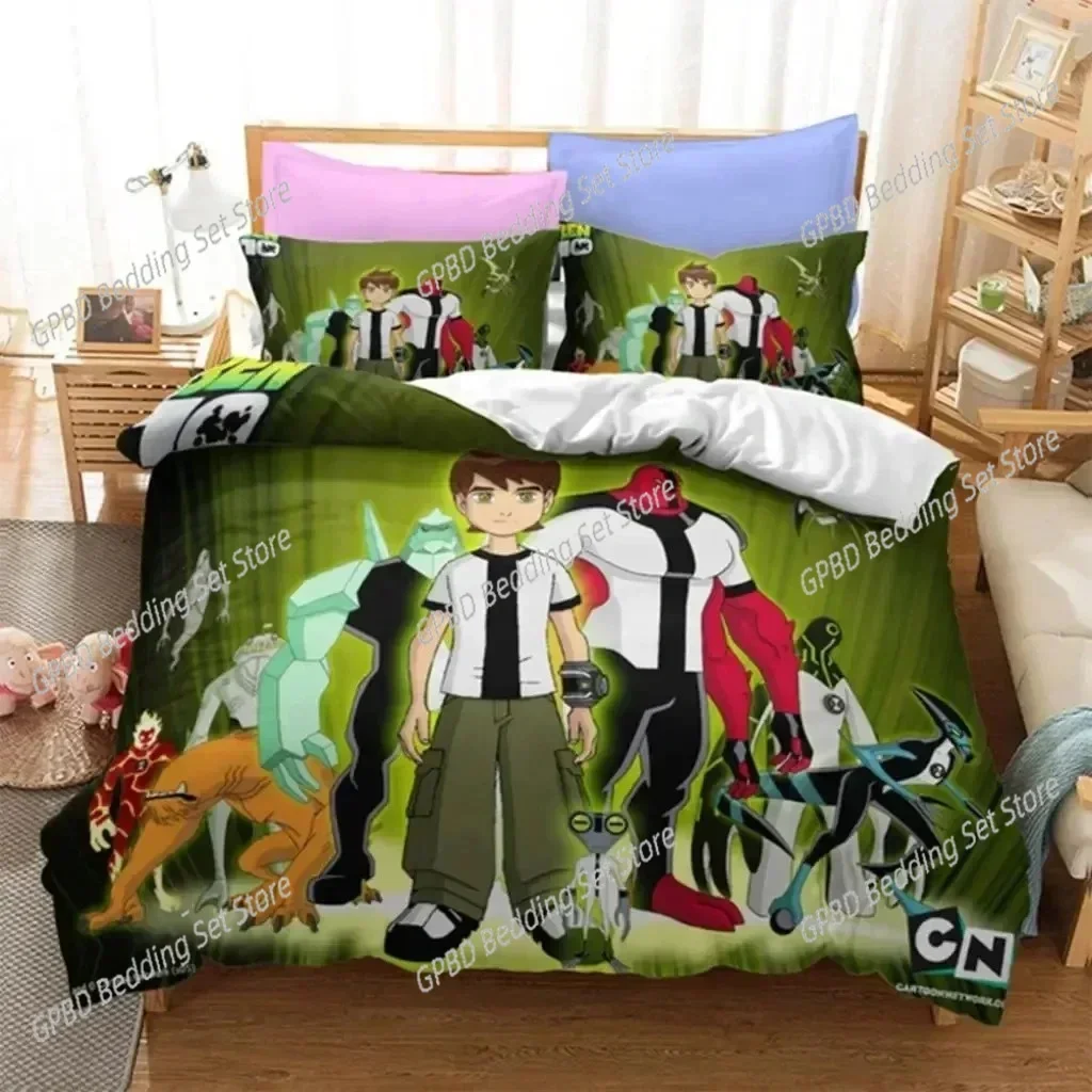 3d Print Ben Alien Force 10 Teenage Hacker 3D Duvet Cover Bedding Set Comforter Linen Pillowcases Home Decor Single Double Twin