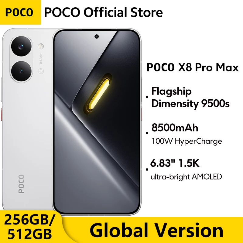 World Premiere】Global Version POCO X8 Pro Max 8500mAh Smartphone