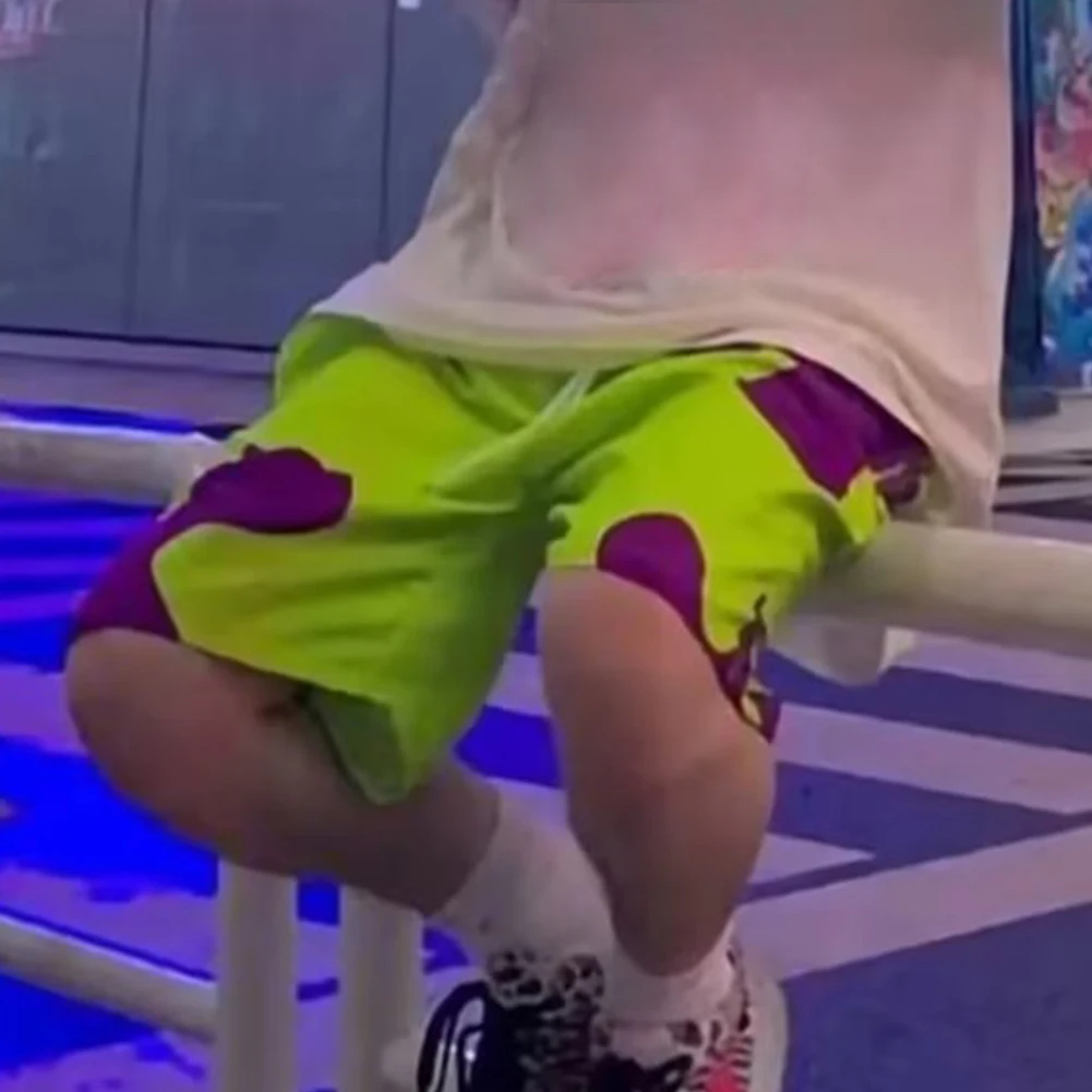 Gymshorts Zachte print Normale hardloopsport Joggingbroek Fitness Zwemkleding Workout Shorts Strand Zomer Gymvakantie