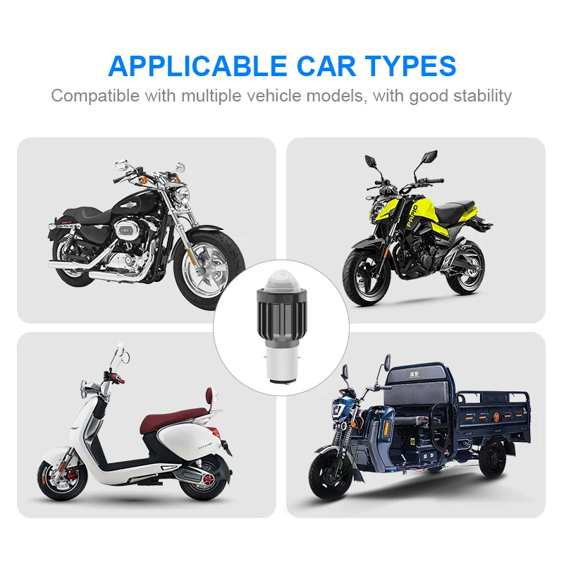 H4 LED H6 BA20D P15D LED Motorcycle Headlight Bulbs CSP Lens White Yellow Hi Lo Lamp Dual Color Moto Scooter  Accessories 12V