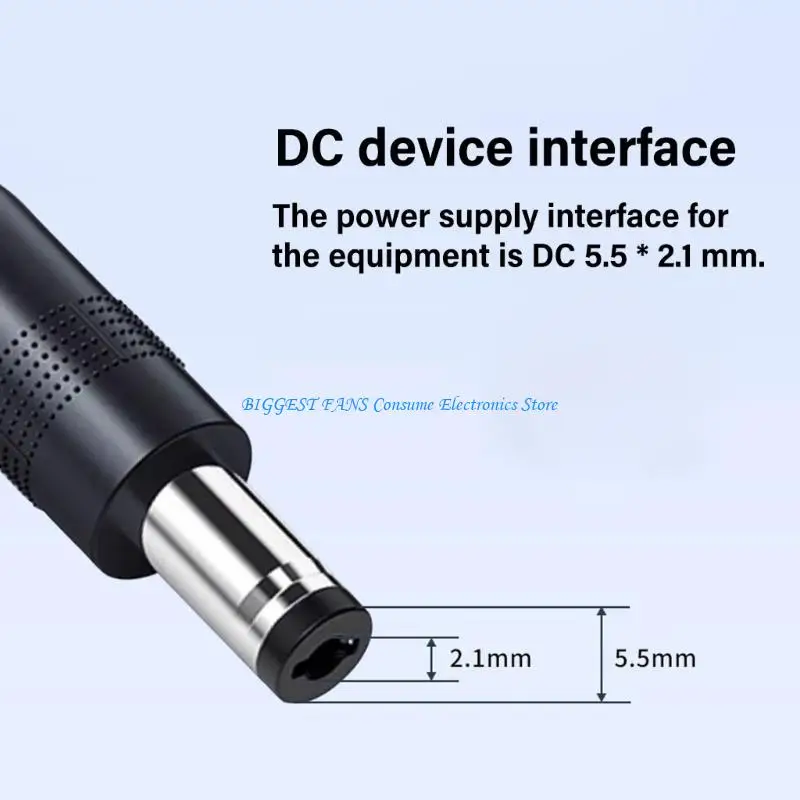 Switches Enabled USB Type C to DC5521 Cable 12W for Security Camera Cooling Fan Use