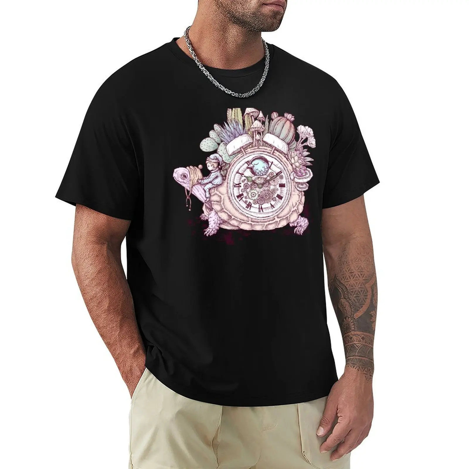 slow alarm clock T-Shirt t shirts for man cotton funny T-Shirt