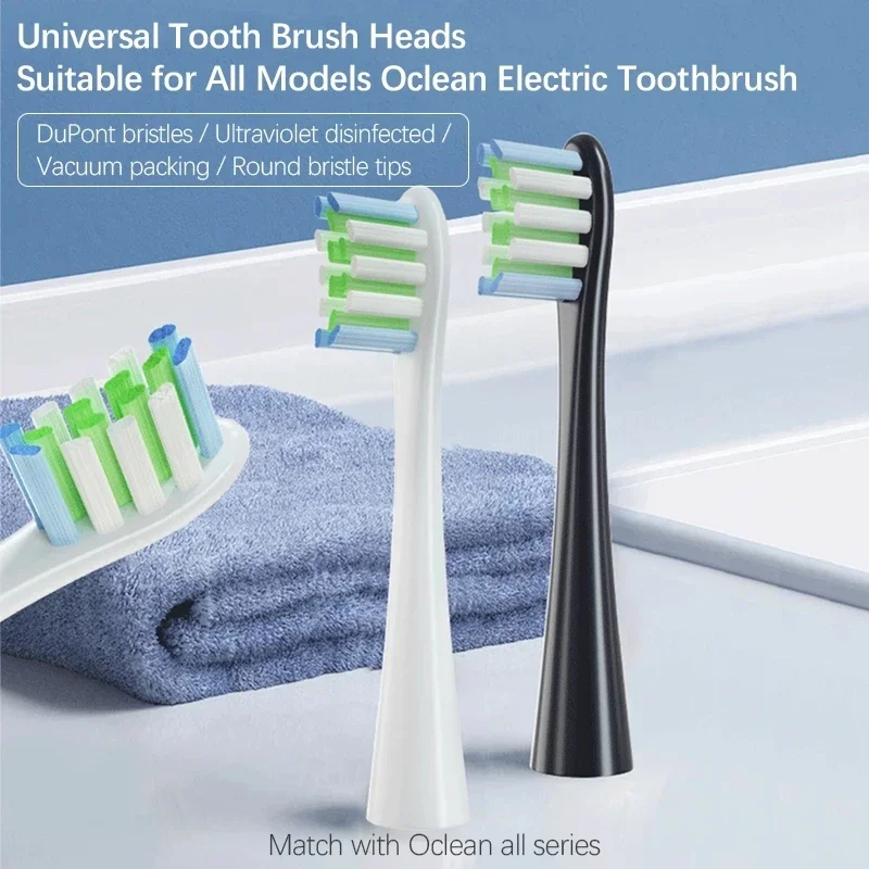 4/12 Pcs Replaceable Brush Heads for Oclean X/ X PRO/ Z1/ F1/ One/ Air 2 /SE Sonic Electric Toothbrush Bamboo toothbrush Adult T