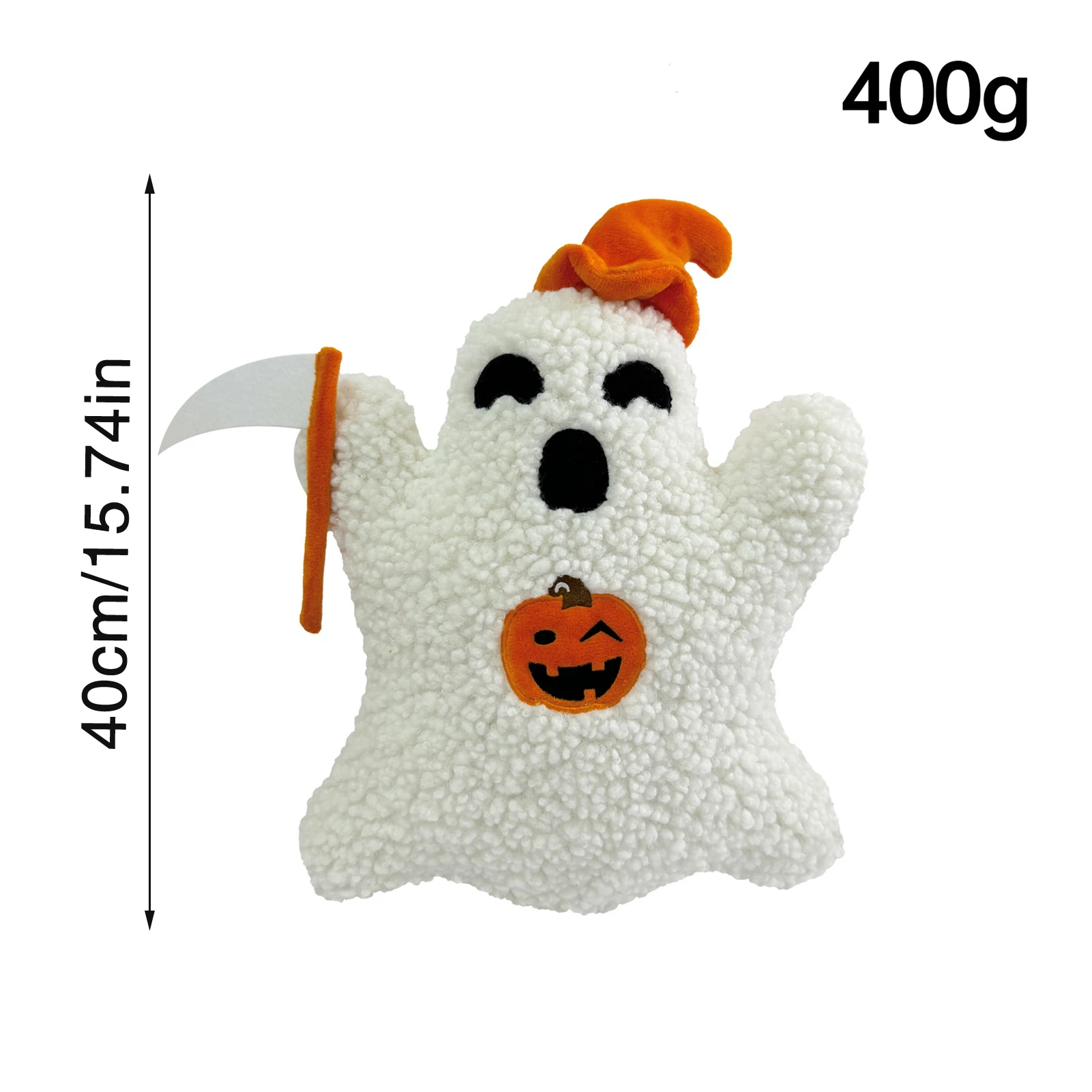 Muñeco de peluche de fantasma de Halloween, juguete creativo de simulación linda, colección de decoración de regalo para niños y niñas