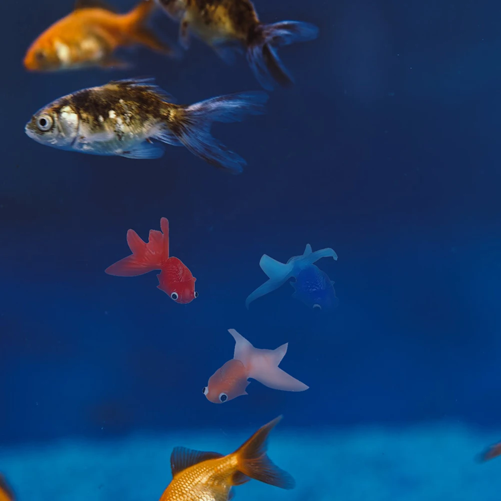 

20pcs Simulation Goldfish 6 5cm TPR Material Fake Tropical Fish Decoration Aquarium Tank Pet Supplies Realistic Artificial Fish