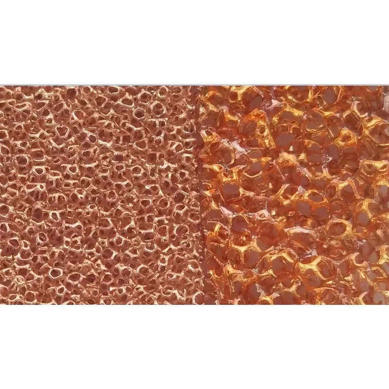 High Porous Cu Copper Foam 99.99% Purity 50um to 25mm Thickness Accept Customization