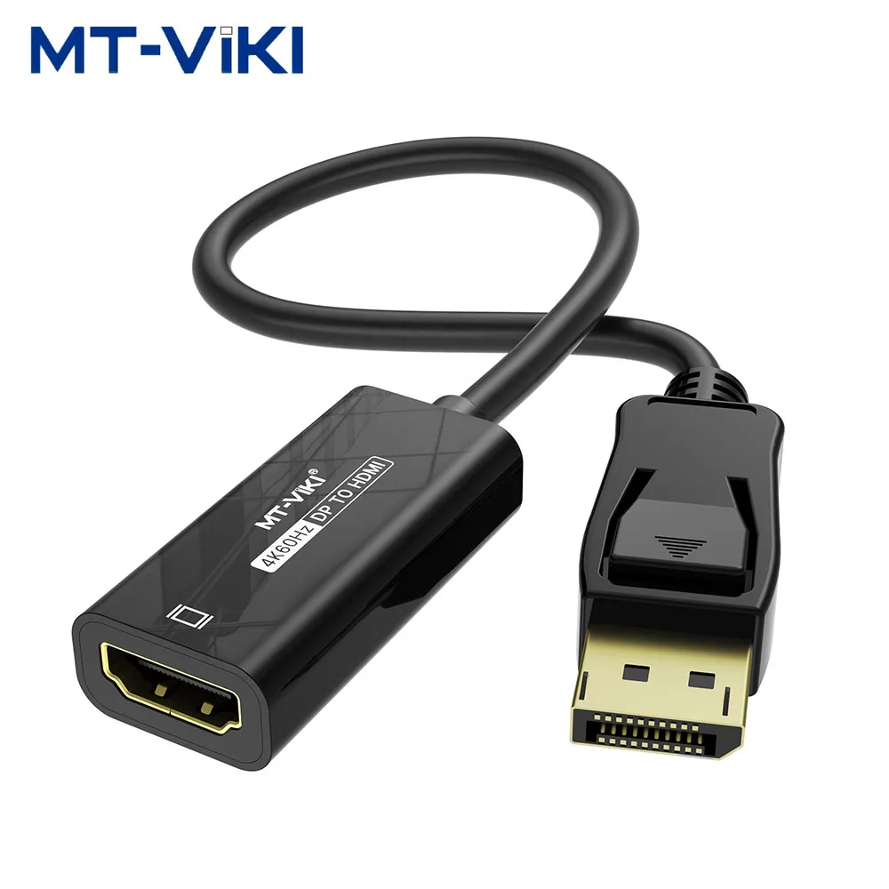 MT-VIKI DP to HDMI Converter 4K HD Cable - DP to HDMI Adapter for Desktop Laptop to Monitor Projector  MT-CPH01