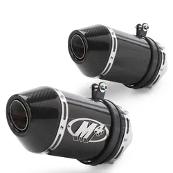 51mm Motorcycle Exhaust M4 Modified Muffler Carbon Fiber Escape Moto Pipe 300CC 600CC 1000CC For Honda R3 R6 Z1000 800 Z900 MT09