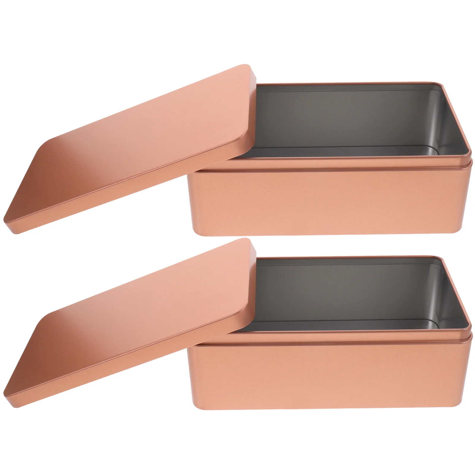 

2 Pcs Tinplate Gift Box Candy Packing Case Small Christmas Cookie Jars Cake Tins Storage Boxes