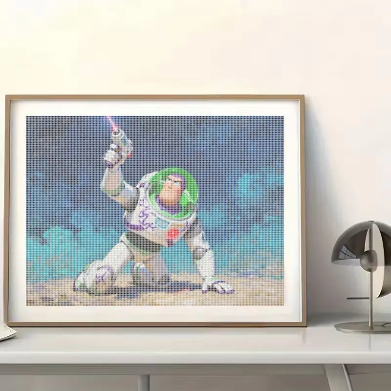 1PC Buzz Lightyear 5D Diamond Painting Kit, Full Drill DIY Space Ranger Cartoon Gem Art Set, Popular Toy Story Crystal Diamond A