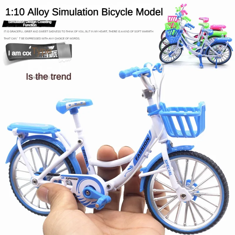 1:10 bicicleta de aleación modelo de coche de dibujos animados, juguete para niños, lote mixto, nuevo producto