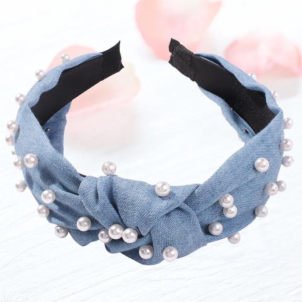

1Pcs Pearl Headband for Women Girls Elegant Wide Rim Hair Hoop Chic Gorgeous Color Fashion Headwear Daily Occasion Party
