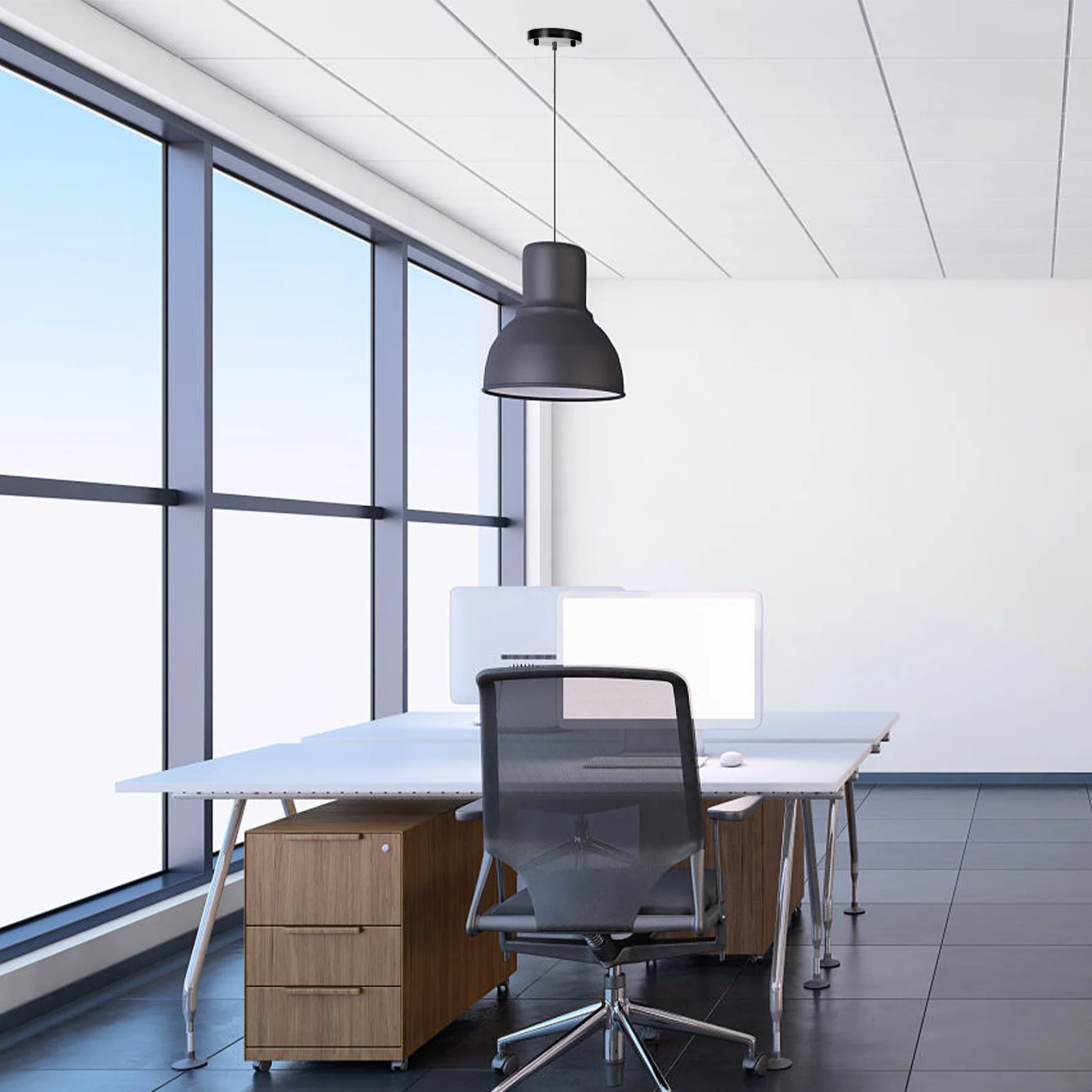 قاعدة إضاءة السقف، تصميم عصري قوي ومتين لمقهى بار ومطعم، تركيب المصابيح، دعامة تثبيت للسقف #1