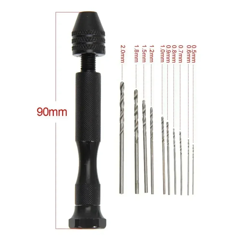 With Aluminum Keyless Mini Adjustable Steel Mold Hand Bit Tools Resin Chuck Micro Manual Drill Hand Drill Drill Twist