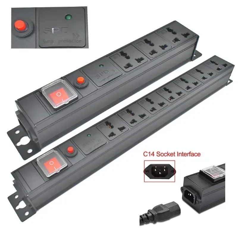 PDU power strip wall, desktop, desk bottom socket 1-8AC 10A universal socket with overload protection surge protection,wireless