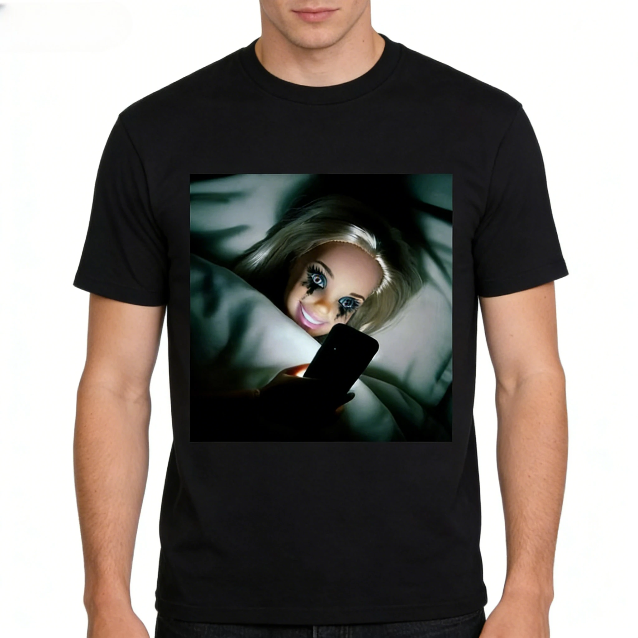 

Disgusting Doll Face Funny Meme Graphic T Shirts High Quality Fashion Oversized T-shirt Men Women Casual Short Sleeve T-shirts