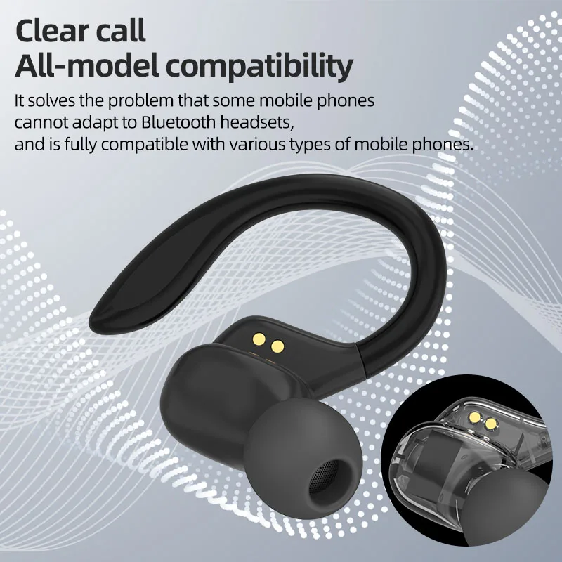 Original SP16 Sports Wireless Earphones over Ear Buds with Earhooks True Wireless Running In-Ear Headphones With Mic Otemkay