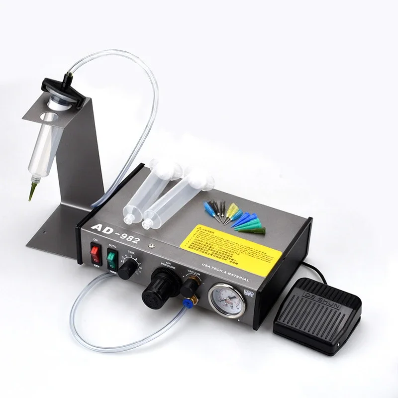 Glue Dispenser,semi-auto glue dispenser AD-982, Epoxy resin Dispensing Machine