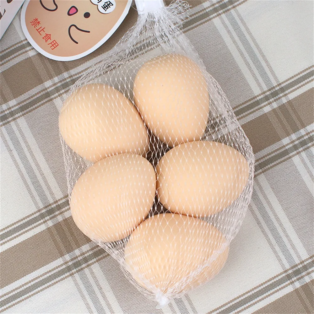 1/2PCS Egg Decompression Toy Tpr Material Soft And Non-deformable Quick Rebound Relieve Stress Simulation Design Kids Toys Color