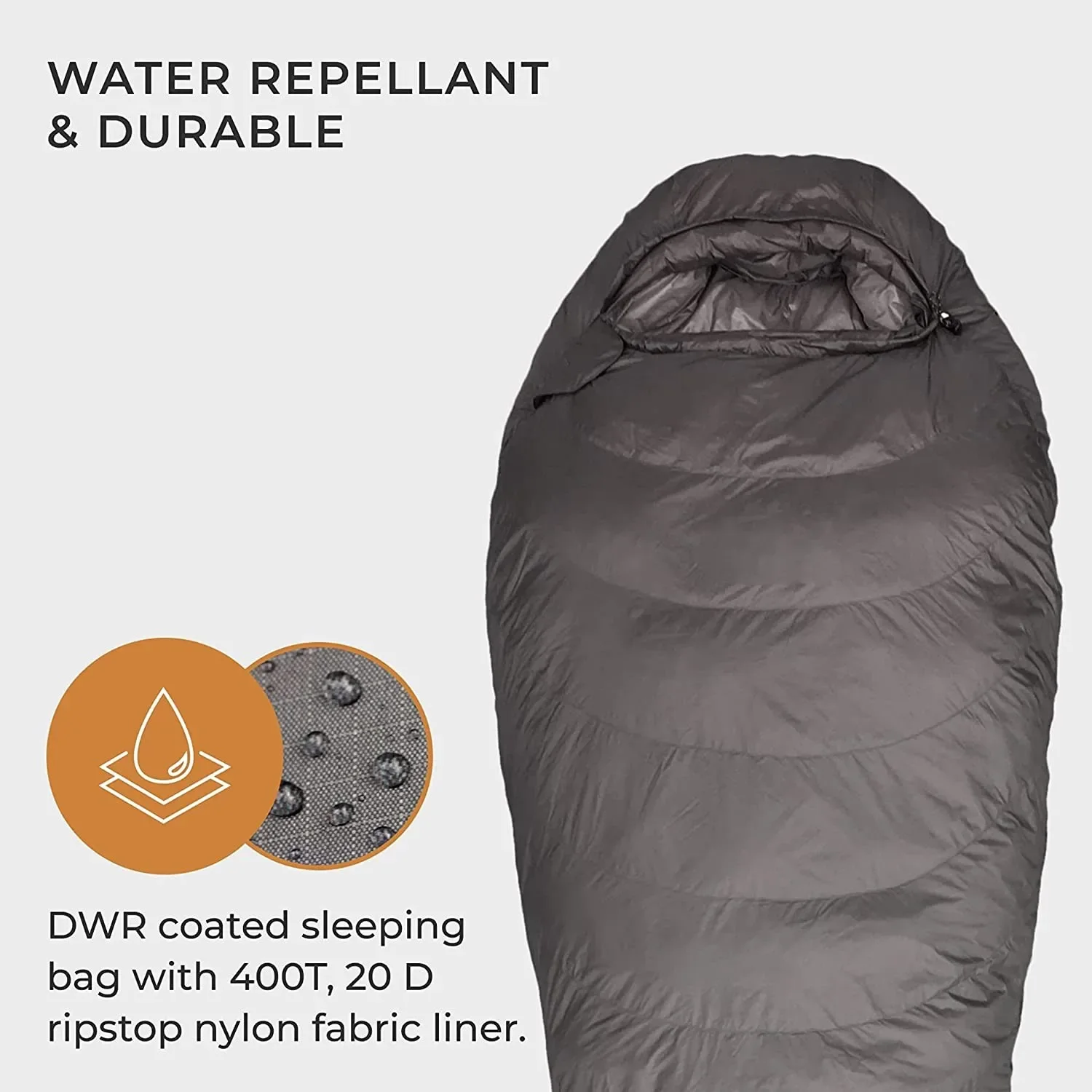 

zz All Season Portable Duck Down Sleeping Bag with Free Compression Sack Camping Accessory for Car Tent Campers