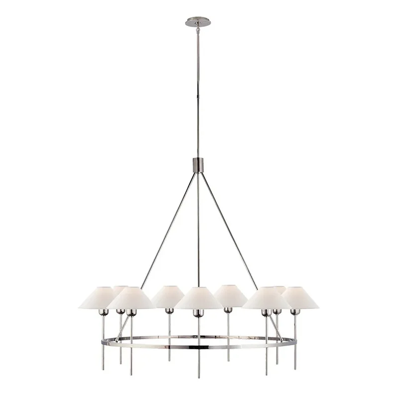 

All copper American simple personality living room chandelier B & B villa dining room bedroom study