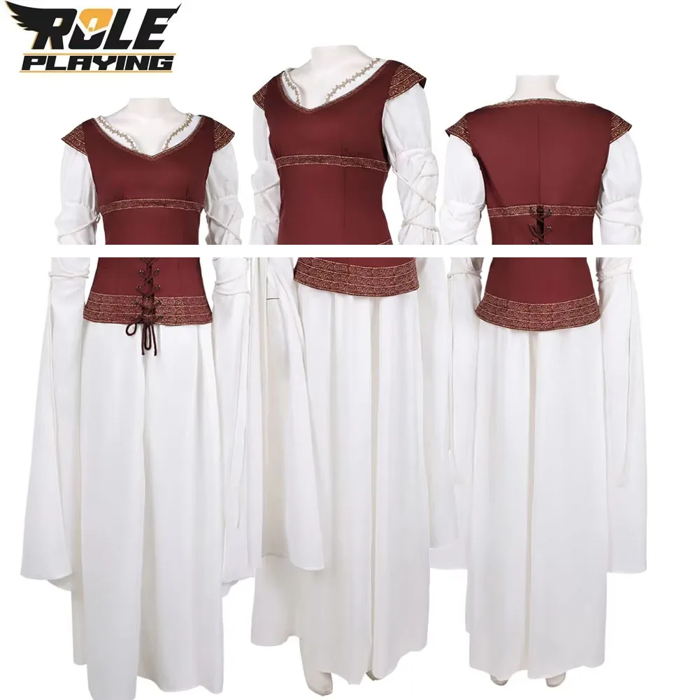 

Eowyn Cosplay Women Fantasy Dress Vest Costume Movie Disguise Clothing for Female Adult Disfraz Halloween Carnival Party Suit