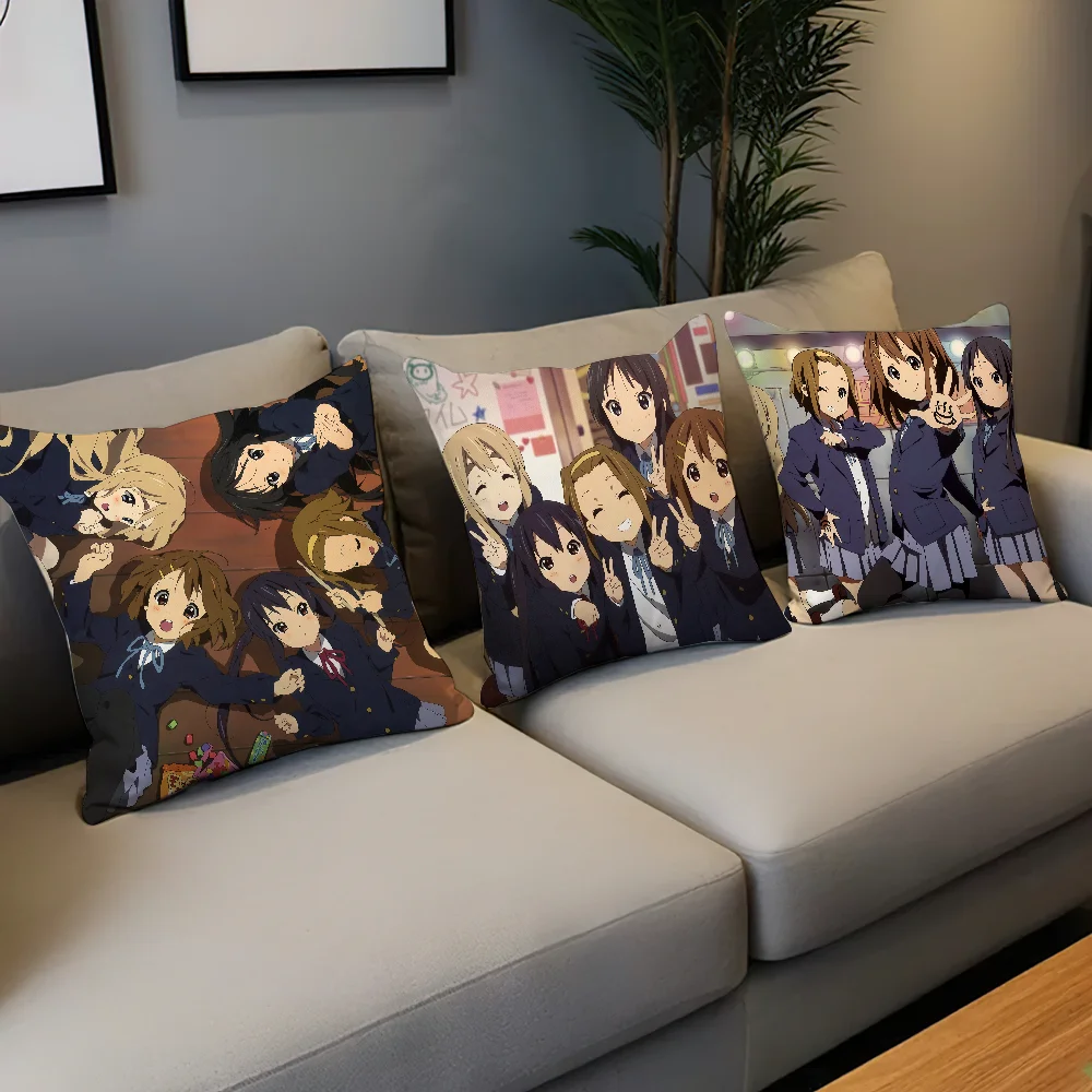 Anime K-ON! Pillow Case For Home Bedroom Room Decoration Living Room Sofa Cushion Cover Suitable