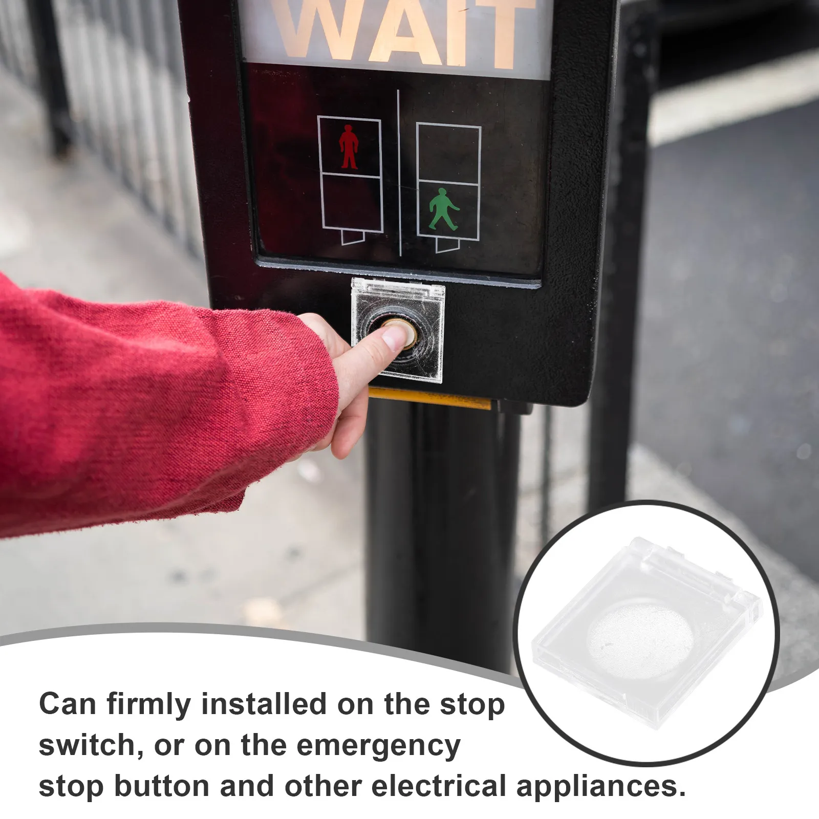 4Pcs Button Covers Clear Protective Push Button Guard Emergency Stop Switch Protector for Home Garage Machinery